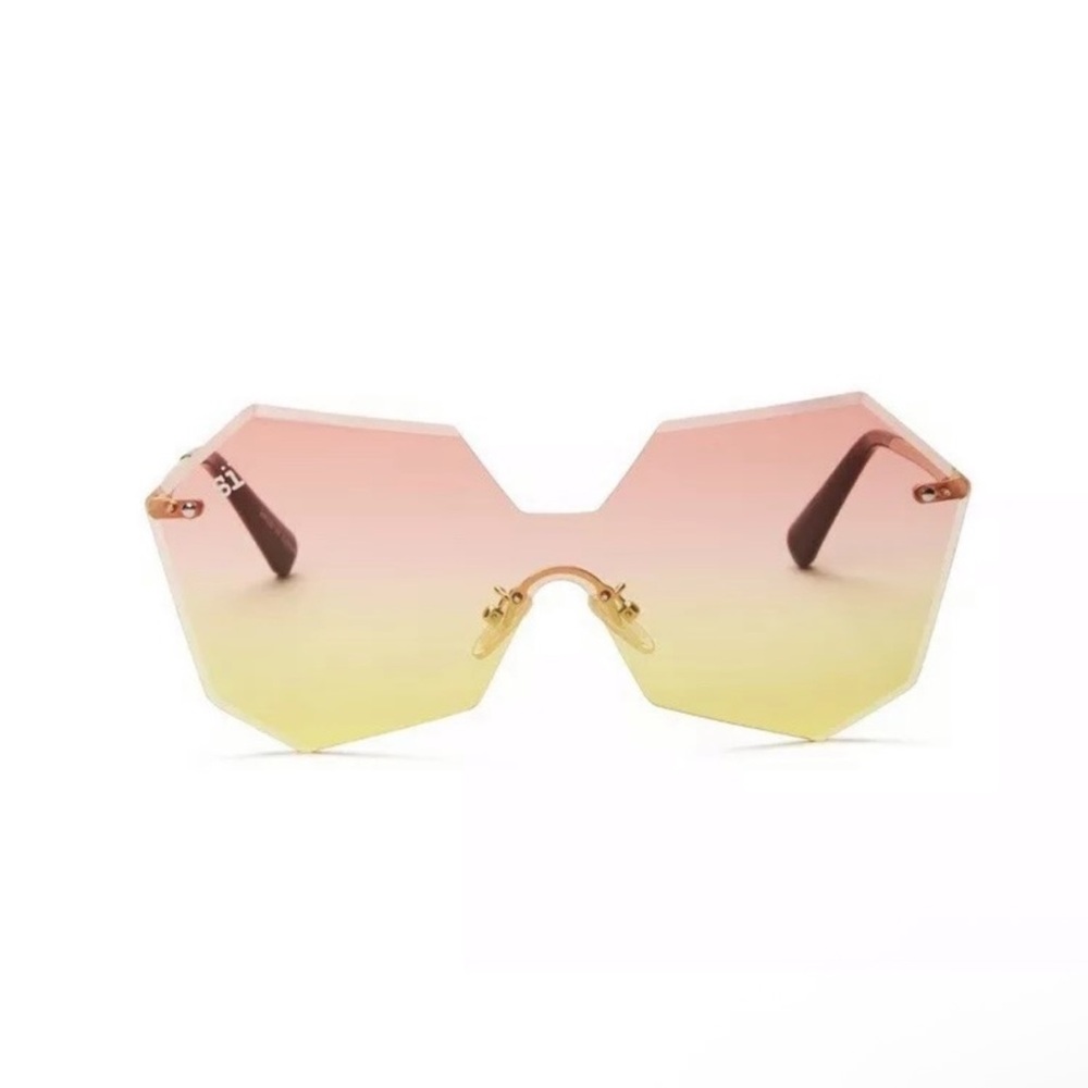Si Wear Oversized Gradient Sunglasses pink yellow - Picture 6 of 7